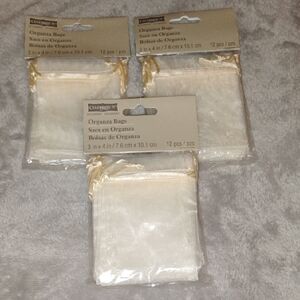 Celebrate It Cream Organza Gift Bags